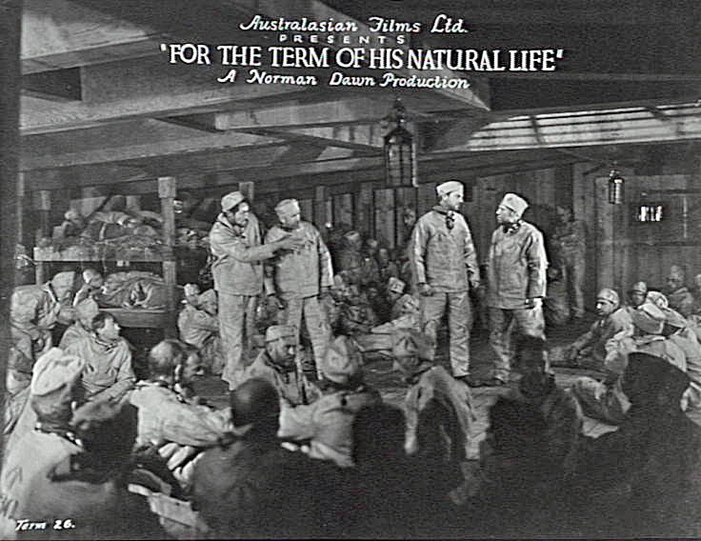 Still fram from the opening of For the Term of His Natural Life showing a room full of prisoners.