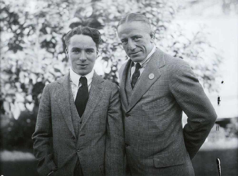 Portrait of Snowy Baker and Charlie Chaplin
