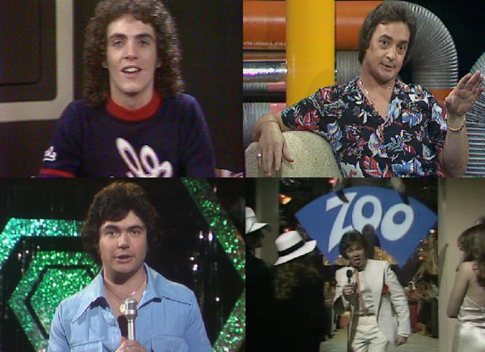 Collage of 4 TV hosts including Lee Simon, Donnie Sutherland, Ian Macrae and Daryl Summers.