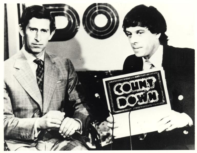 Prince Charles and Ian 'Molly' Meldrum on the set of the ABC's Countdown in 1977.