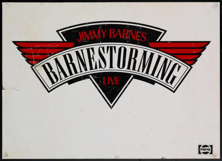 Poster for Jimmy Barnes Live Barnestorming tour. 