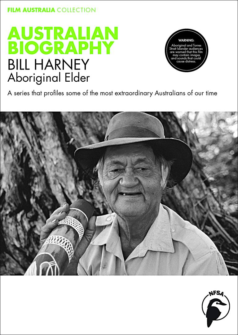 DVD cover of Australian Biography: Bill Harney featuring black and white photo of Bill Harney