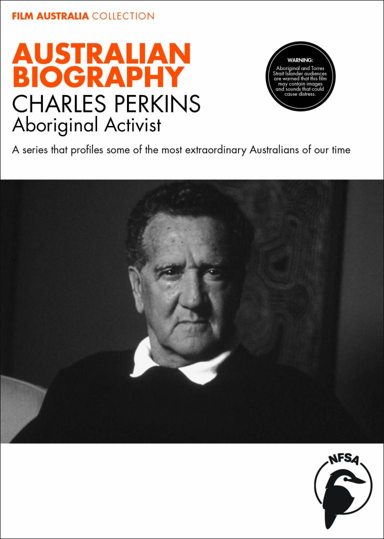 DVD cover of Australian Biography: Charles Perkins featuring a black and white photo of Charles Perkins