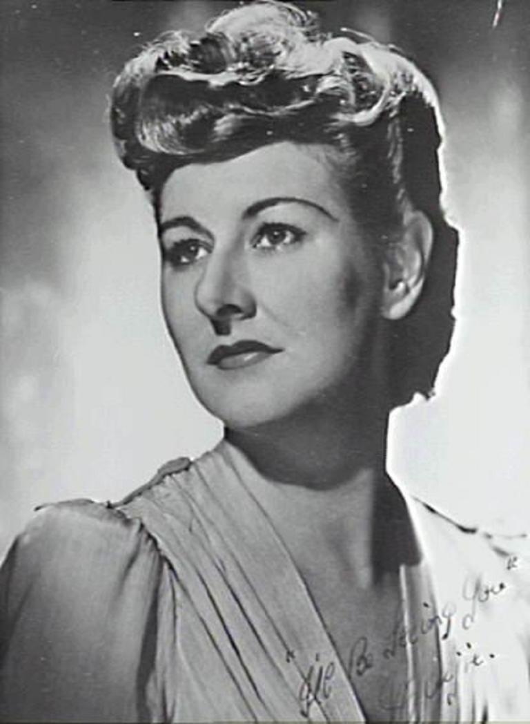 Head and shoulders portrait of Marjorie Stedeford.