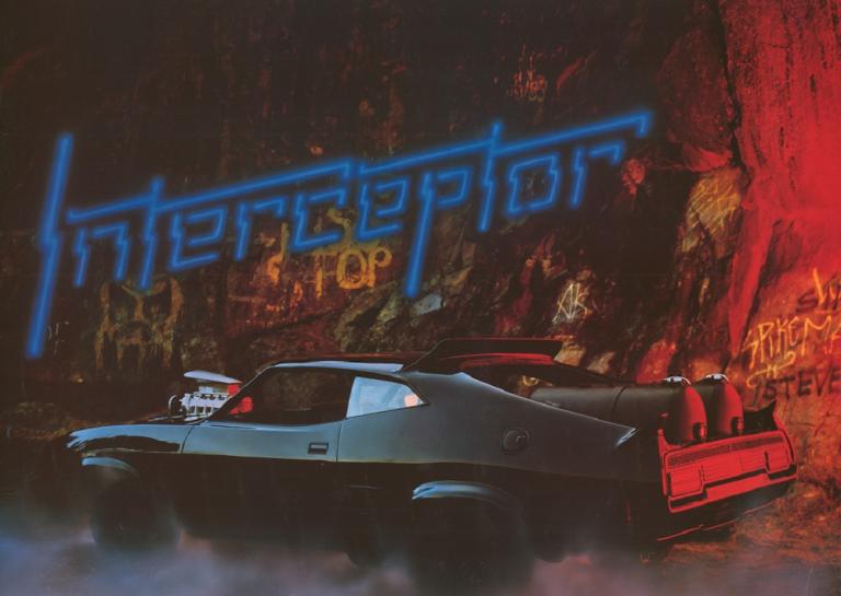 Modified car with the word 'Interceptor' above it