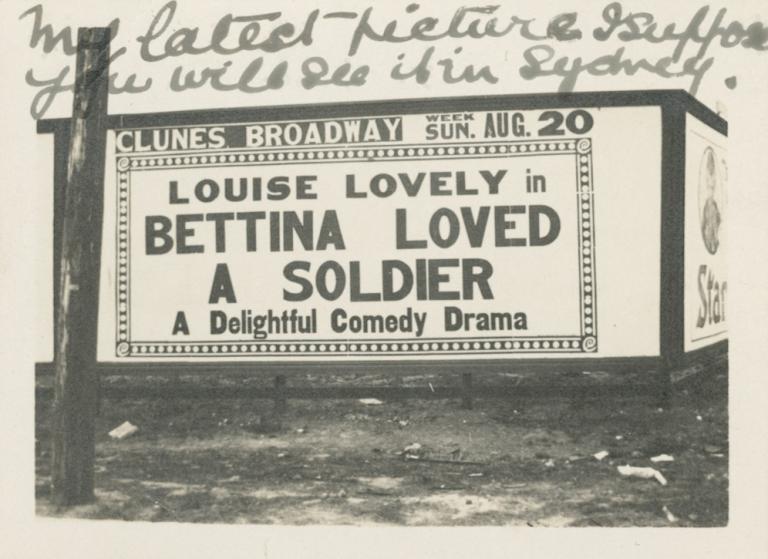 Photo of Bettina Loved a Soldier wall advertisement