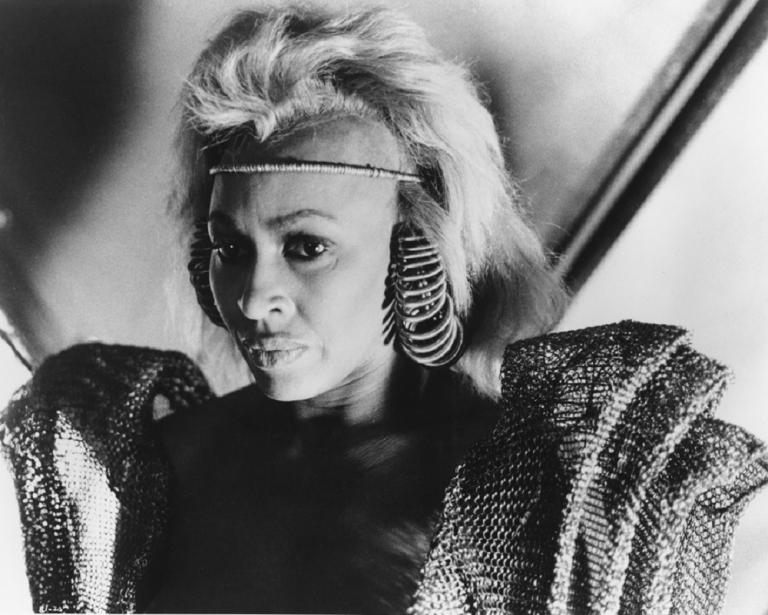 Portrait of Tina Turner as Aunty Entity in Mad Max Beyond Thunderdome.