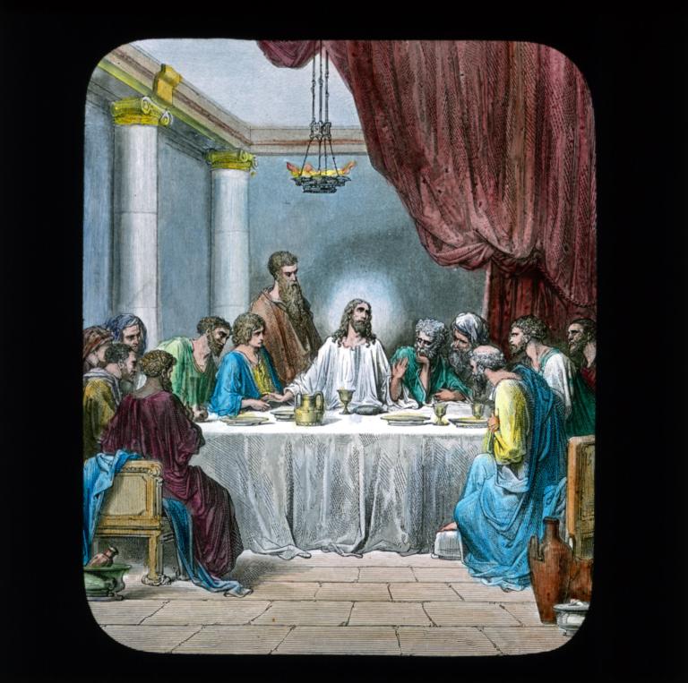Christ surrounded by disciples at The Last Supper