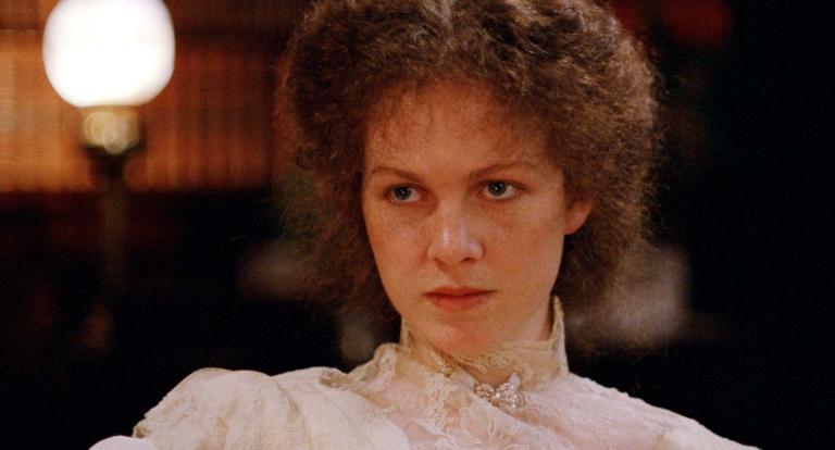 A close-up of Judy Davis in My Brilliant Career
