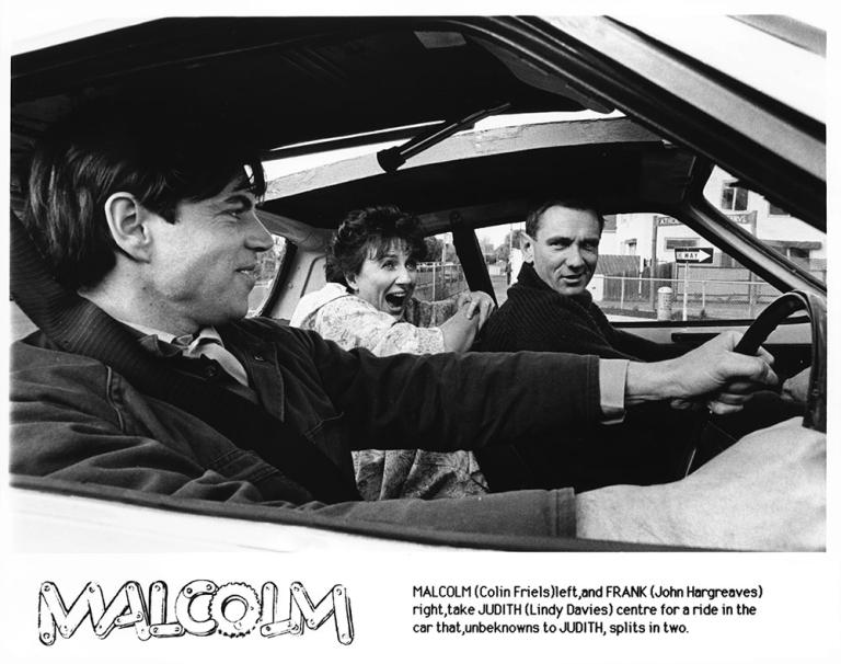 Malcolm demonstrates his getaway car