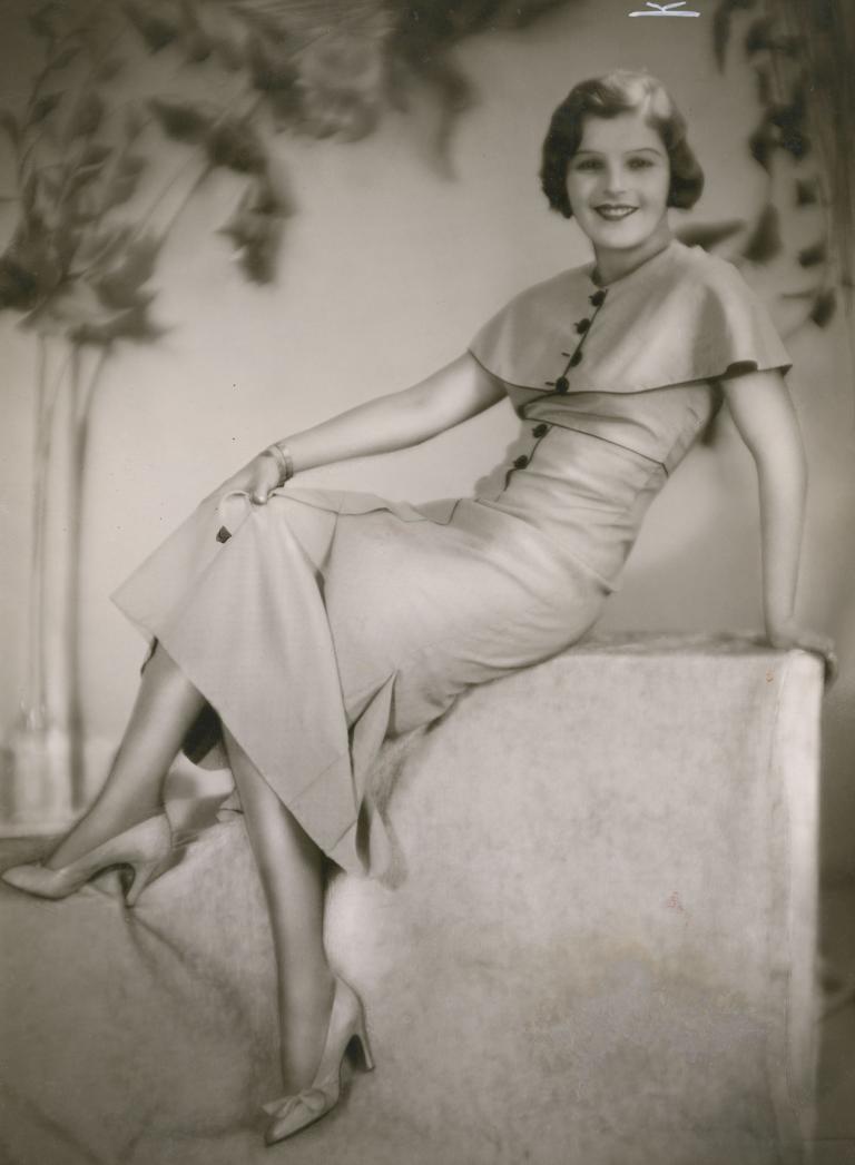 Photographic portrait of actress Magda Schneider.