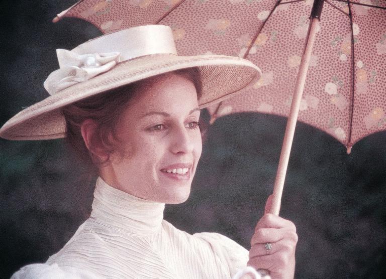 Mlle Dianne de Poitiers (Helen Morse) with parasol