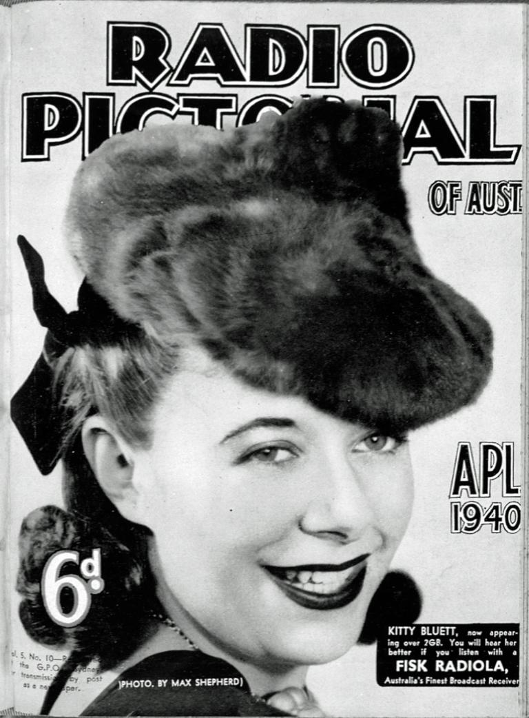 Cover of Radio Pictorial of Australia featuring Kitty Bluett