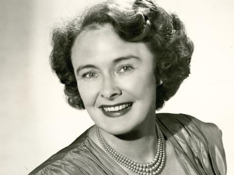 Queenie Ashton, circa 1945. Head and shoulders shot