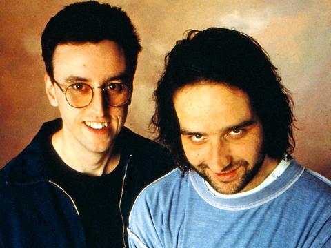 Head and shoulders photo of comedians Tony Martin and Mick Molloy