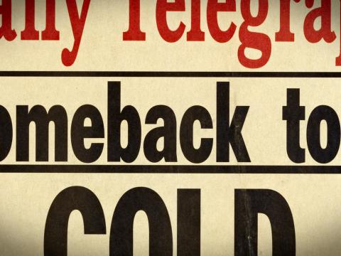 Part of a newspaper billboard poster reading 'Comeback tour'.