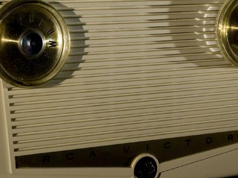 RCA Victor Portable Radio close up of dials