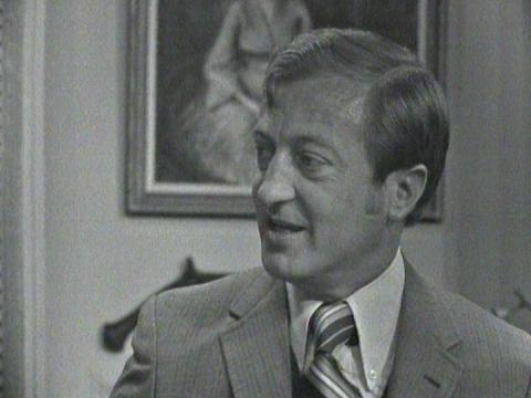 Graham Kennedy on the set of The Mike Walsh Show