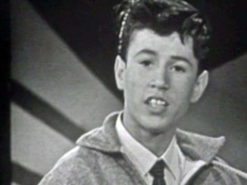 A 10-year-old Barry Gibb performing on live television in 1960.