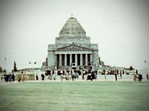 The Shrine of Remembrance in Melbourne, in 1954. 