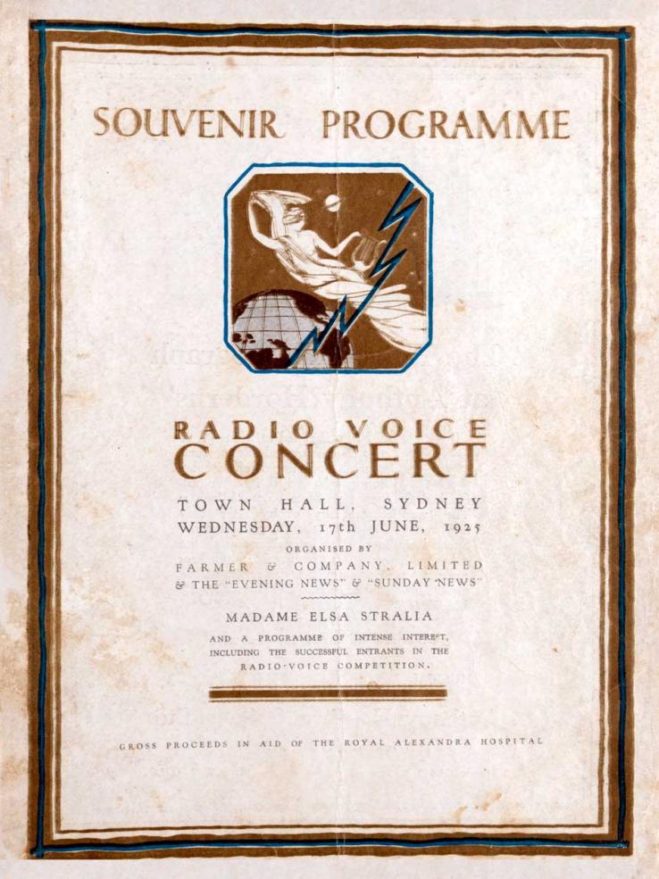 Front cover of a program for a radio concert, c1925.