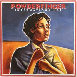 Internationalist album cover featuring an illustration of girl clutching her shirt.