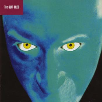 Cover of a CD showing a large greenish blue face with yellow eyes