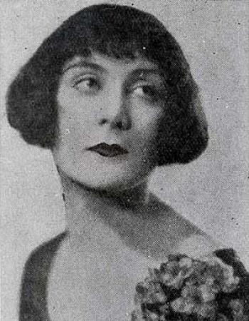 A black and white portrait of Paulette McDonagh with a 1920s bob hairstyle.