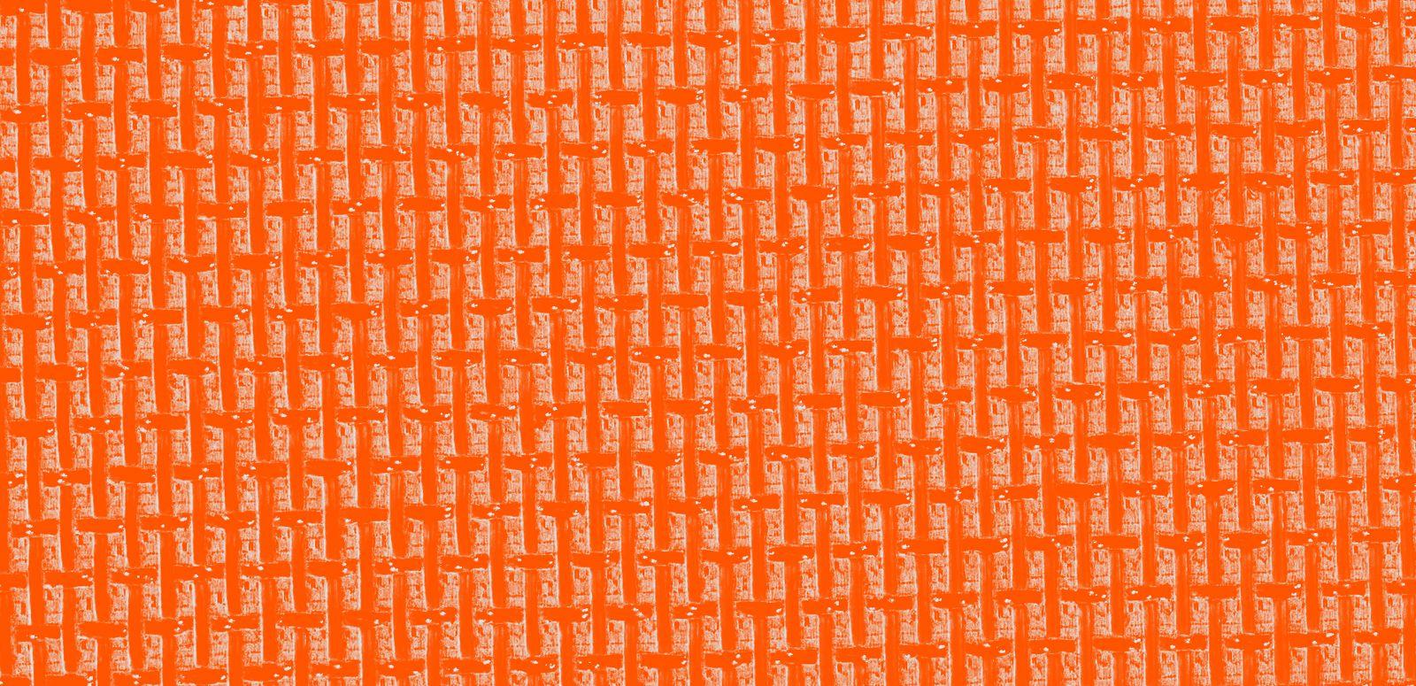 A stylised detail of a hi-fi speaker in close-up and tinted orange