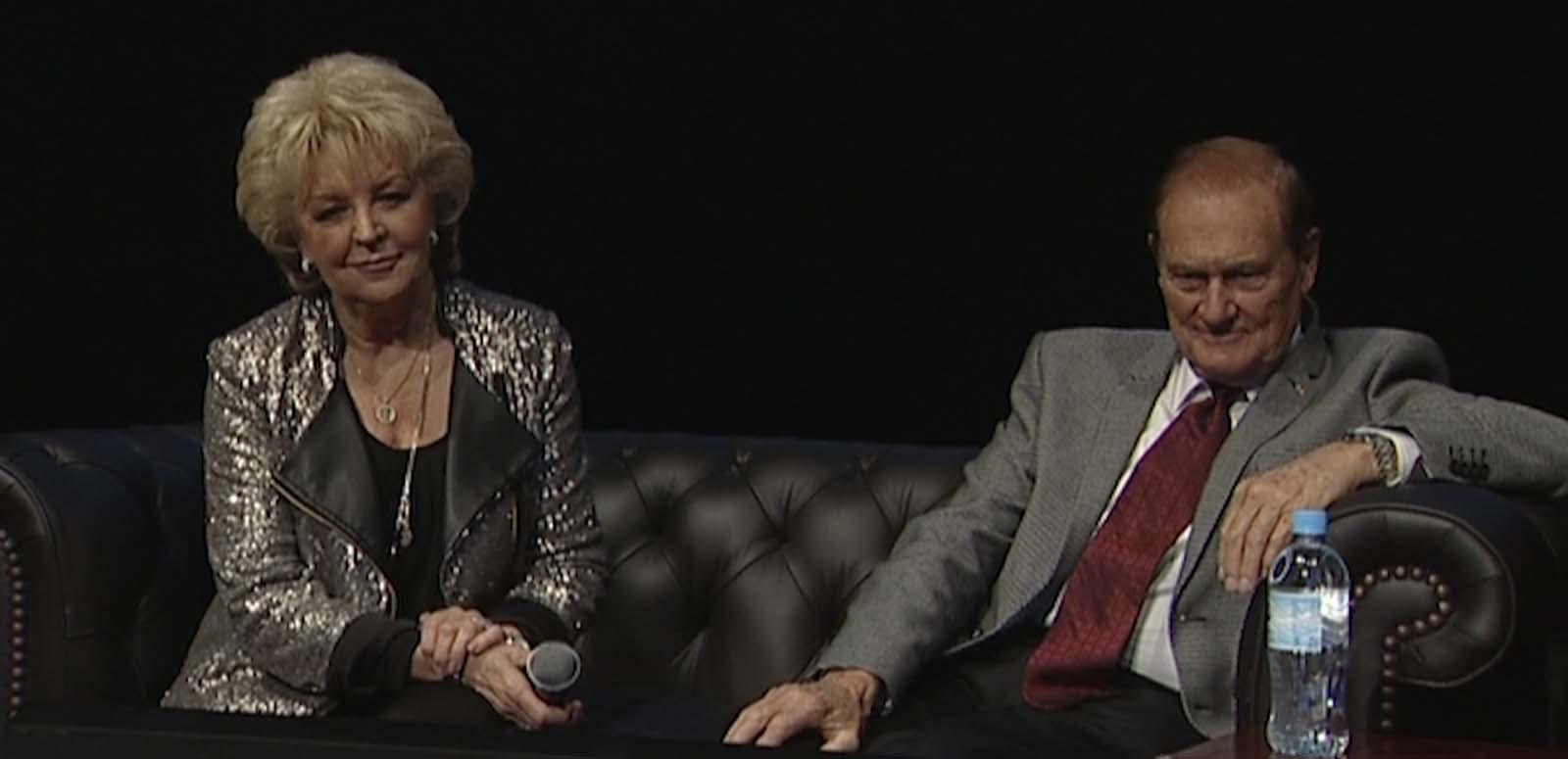 Patti Newton and Pete Smith remember Graham Kennedy during a panel at the St Kilda Film Festival