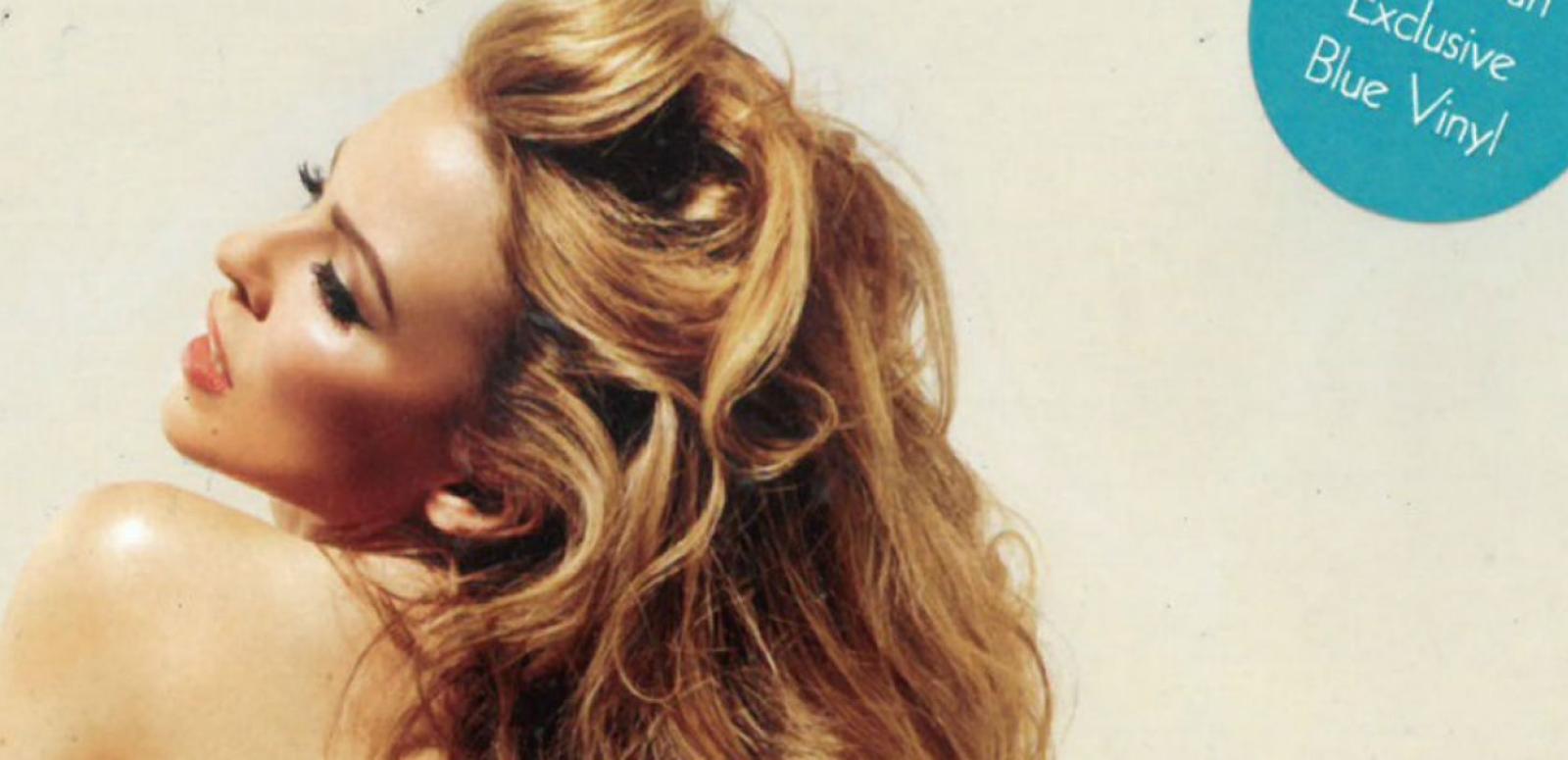Cropped image of Kylie Minogue album cover Into the Blue