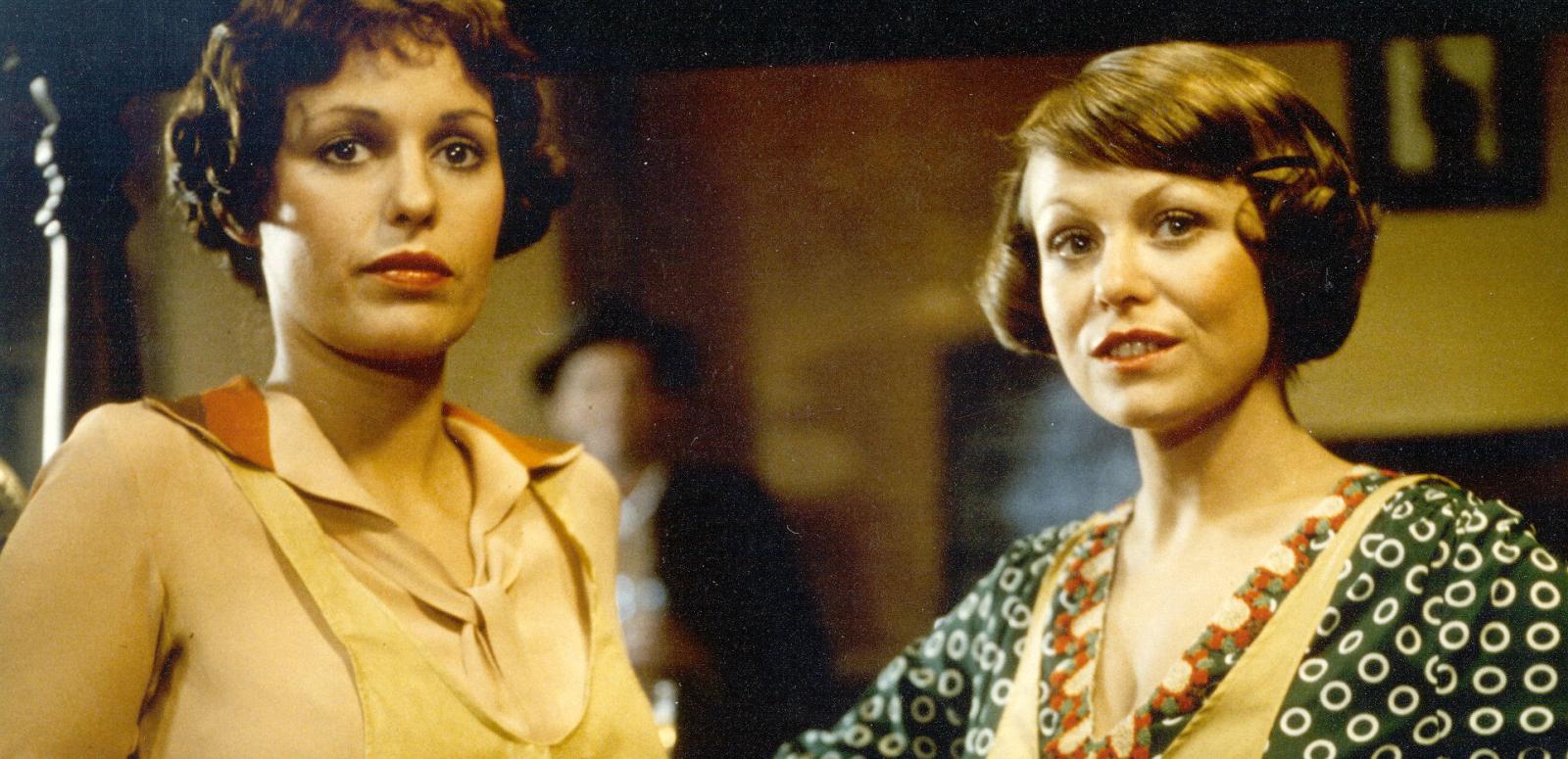 Helen Morse and Jacki Weaver in a scene from the film Caddie.