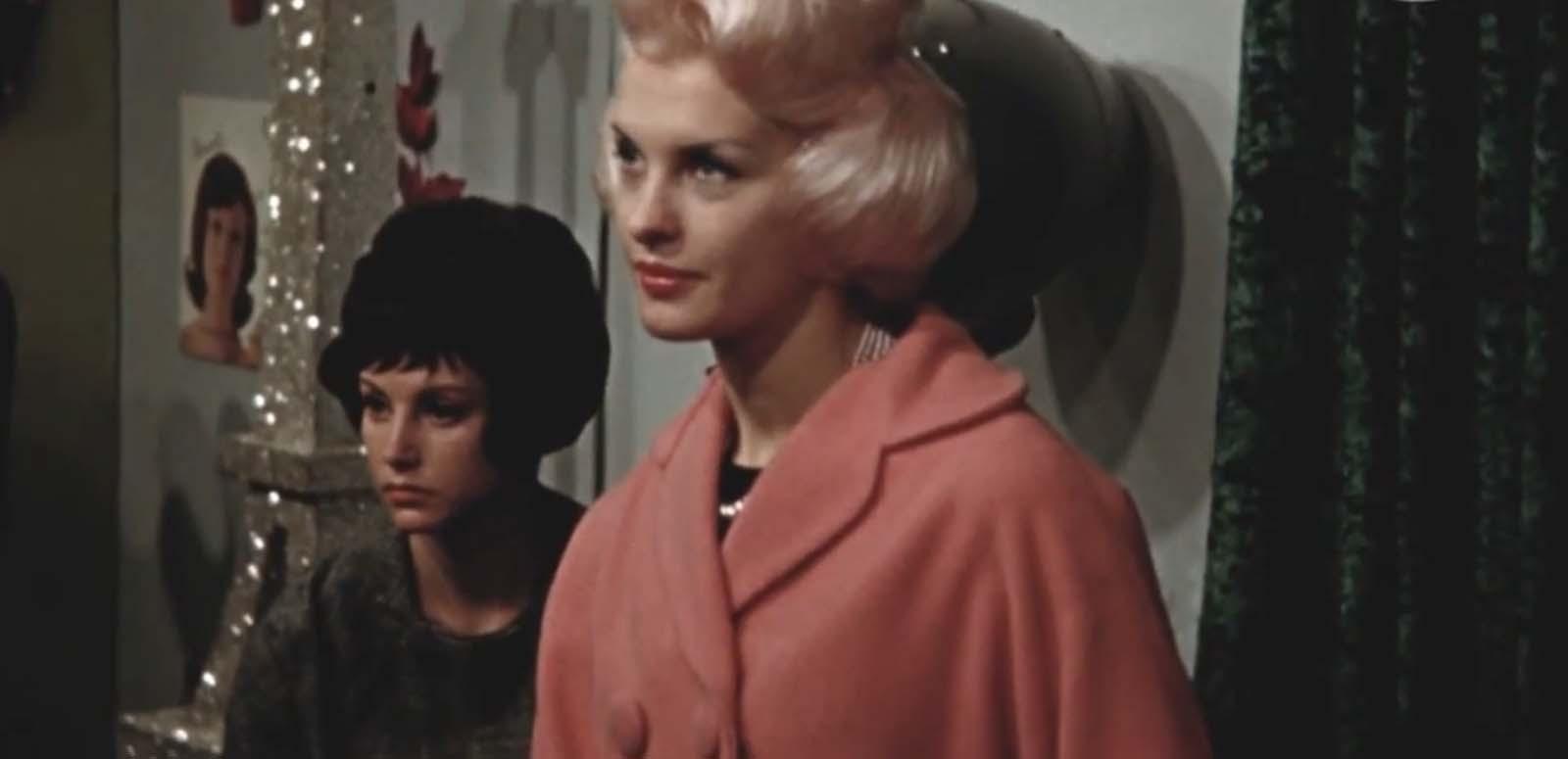 Two women at a 1950s hairdressing convention