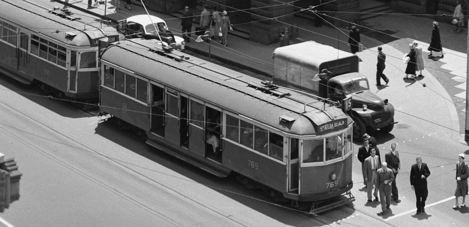 A melbourne tram, circa 1950s