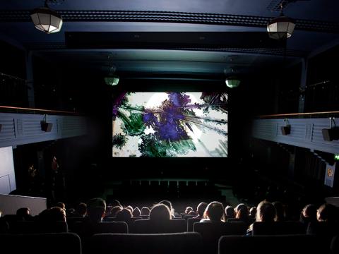 Arc cinema with audience