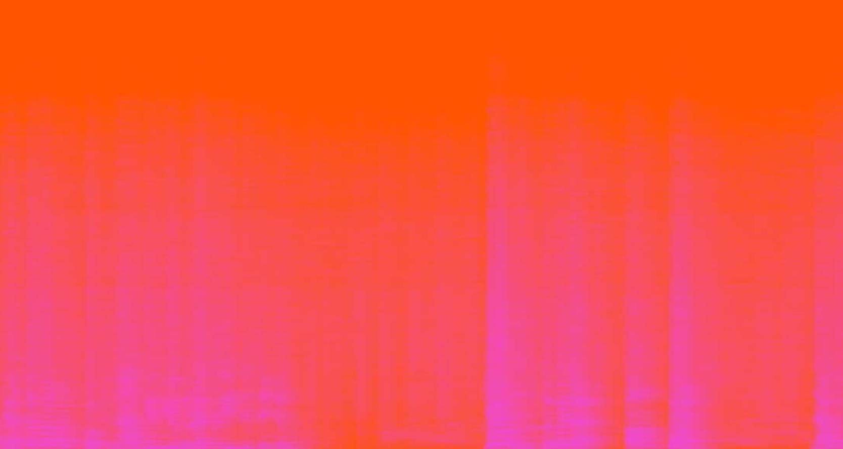 orange and pink graphic of audio spectrogram
