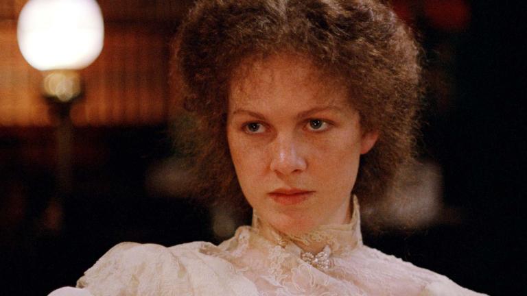 A close-up of Judy Davis in My Brilliant Career