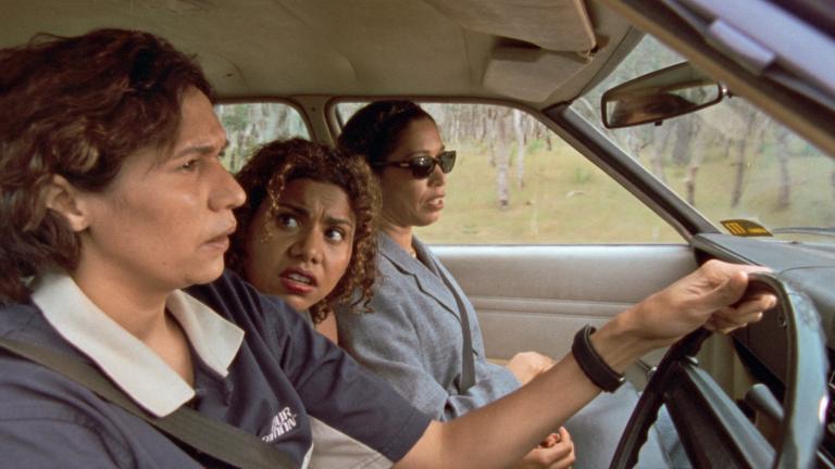 Three Aboriginal women in a car