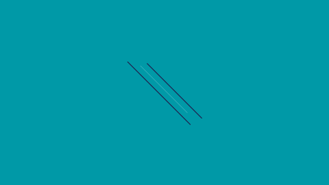 Graphic with three diagonal lines against a teal background.