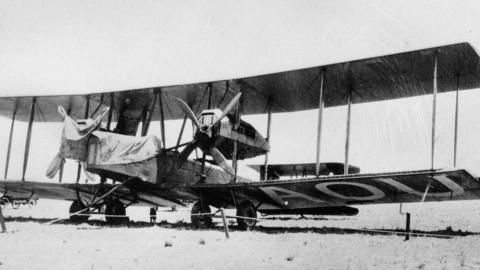 The Vickers Vimy aeroplane flown from England to Australia by the Smith brothers in 1919
