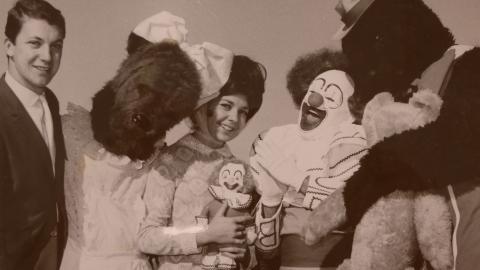 Members of The Magic Circle Cast including Bobo the clown, Fee Fee Bear and Fredd Bear