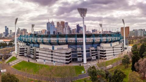 Dark clouds looming over the Melbourne Cricket Ground